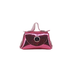 Medium Violet Red Mini Plastic Doll Handbag, for Doll Girls Accessory Bag, Medium Violet Red, 60x50x25mm