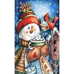 Drink DIY Christmas Snowman Rectangle Diamond Painting Kit, Including Resin Rhinestones Bag, Diamond Sticky Pen, Tray Plate and Glue Clay, Drink, 300x200mm