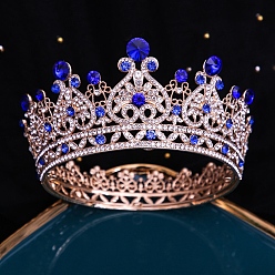 Розалина Ободки для волос с короной из сплава и стразами, аксессуары для волос для женщин, девушек, украшение свадебной вечеринки, Розалина, 125 мм