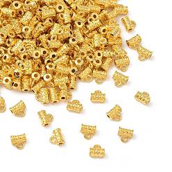 Золотой Вешалка из тибетского сплава, бейлы, не содержит кадмия и свинца, золотые, длиной около 7 мм , шириной 7 мм , толщиной 4.5 мм , отверстие : 1 мм