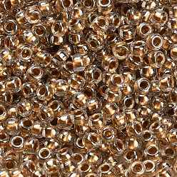 (989) Gilt Lined Crystal Тохо 3/0 круглые бусины, японский бисер, (989) позолоченный кристалл, 5.5 мм, отверстие : 1.9 мм, Около 2700 шт / фунт