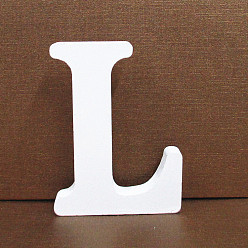 Letter L Letter Wooden Ornaments, for Home Wedding Decoration Shooting Props, Letter.L, 100x100x15mm