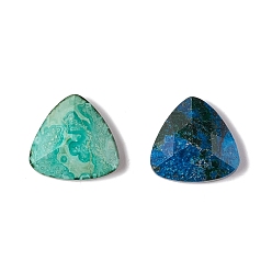 Chrysocolla Natural Chrysocolla Cabochons, Faceted, Triangle, 12x12x4mm