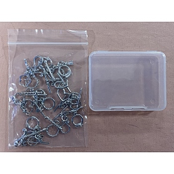 Platinum 20Sets 10 Style Brass Toggle Clasps, Long-Lasting Plated, Mixed Shapes, Cadmium Free & Lead Free, Platinum, 2set/style