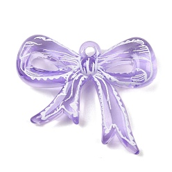Лиловый Печатные акриловые подвески, аэрозольной краской, bowkont, сирень, 40.5x49x11.5 мм, отверстие : 3 мм