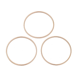 Розовое Золото Ионное покрытие (ip) 304 соединительное кольцо из нержавеющей стали, без никеля , круглые кольца, розовое золото , 30x0.8 мм