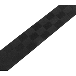 Black Double Face Satin Ribbon, Checkered Ribbon, Black, 3/8 inch(10mm), 100yards/roll(91.44m/roll)