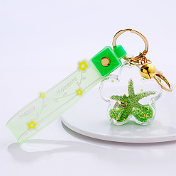 14.Ocean-Green Cute Cartoon 5-Star Oil Keychain Candy Ocean Keyring Creative Flower Camera Pendant