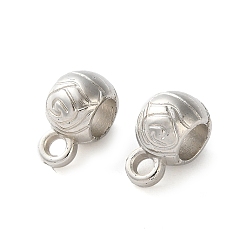 Платина Поручни из пластиковой трубы ccb, круглые, платина, 12.5x6.5x8.5 мм, отверстие : 2 мм, внутренний диаметр: 4.5 мм