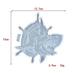 Shark Подставка для подставок своими руками, пищевая силиконовая форма, формы для литья смолы, для уф-смолы, изготовление изделий из эпоксидной смолы, акула, 130x127x9 мм