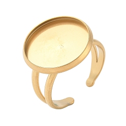 Золотой 304 настройки кольца манжеты из нержавеющей стали, круглые, золотые, лоток : 16 мм, 2.8~7.5 мм, внутренний диаметр: 18 мм