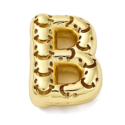 Letter B Латунные подвески, стойки покрытие, долговечный, без кадмия и без свинца, подвески с полыми буквами, В письме, 22.5x17x8.5 мм, отверстие : 4.7x3 мм