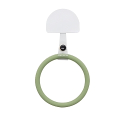 Dark Sea Green Portable Mobile Phone Shell Anti-Lost Pendant Ring, Silicone Bands, Dark Sea Green, 9x7.5x0.72cm