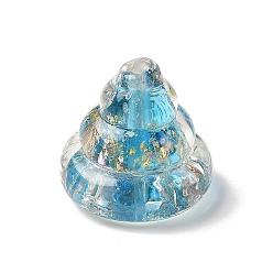 Темно-Голубой Handmade стеклянные бусины фольги, конус, глубокое синее небо, 21.5~22.5x22.5~23.5 мм, отверстие : 1.8 мм