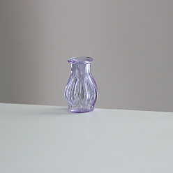 Medium Purple Transparent Miniature Glass Vase Bottles, Micro Landscape Garden Dollhouse Accessories, Photography Props Decorations, Medium Purple, 14.5x22mm