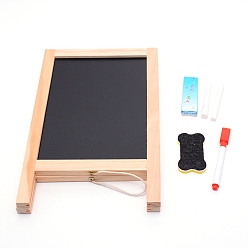 Black Folding Wooden Easel Sketchpad Settings, Kids Learning Education Toys, Square, Black, 30x19x2.6cm