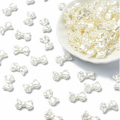 Papillon Perles de nacre en plastique ABS, fantôme blanc, papillon, 9x15x3.5mm, Trou: 2mm