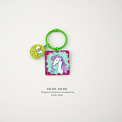 Number 2, A703 Cute Purple Tulip Pendant Keychain Keyring Backpack Decoration - Lovely and High-end.