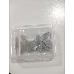 Golden & Stainless Steel Color 201 Stainless Steel Kitten Pendants, Lying Down Cat Shape, Golden & Stainless Steel Color, 9.5x19x1mm, Hole: 1.5mm, 2 colors, 8pcs/color, 16pcs/box