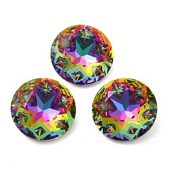 Вулкан K 9 кабошоны из стеклянного страза, точка назад и задняя пластина, граненые, алмаз, вулкан, 18x7.5 мм
