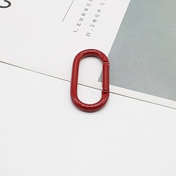 Темно-Красный Легкосплавные пружинные кольца, овальные, темно-красный, 50x25 мм