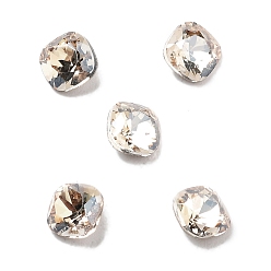 Золотая Тень K 9 кабошоны из стеклянного страза, задние и задние, suqare, золотые тени, 4x4x2 мм