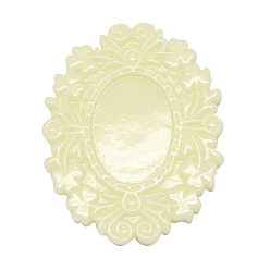 Бледно-Золотистый Непрозрачные кабошоны из смолы, цветок, бледно золотарник, 16x7 мм