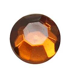 Кокосово-Коричневый Имитация taiwan акриловые горный хрусталь плоские задние кабошоны, граненые, полукруглые / купольные, кокосового коричневый, 10x3.5 мм, 1000 шт / пакет