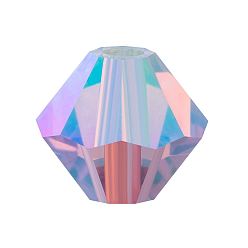 20310 20000 Violet AB 2x Хрустальные бусины preciosa®, чешский хрусталь, биконус(451 69 302 рондель), 20310 20000 фиолетовый ab 2x, 4 мм, отверстие : 0.8 мм