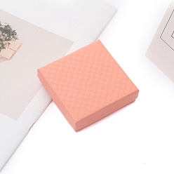 Персиковый Слойка Картонные бумажные коробки, подарочная упаковка, квадратный, розовые, 8.5x8.5x2.5 см