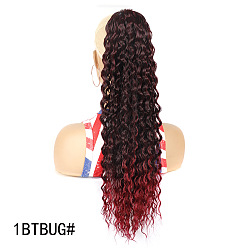 22 inch 1BTBUG# Длинные вьющиеся волосы, наращивание хвоста с помощью эластичного шнурка — варианты 16 дюймов и 22 дюймов