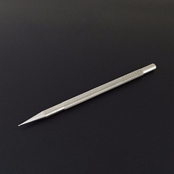 Stainless Steel Color Stainless Steel Leather Scriber Positioning Pen, for Leathercraft Tool, Stainless Steel Color, 11.8x0.6cm