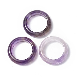 Amethyst Natural Amethyst Plain Band Ring, Gemstone Jewelry for Women, US Size 6 1/2(16.9mm)