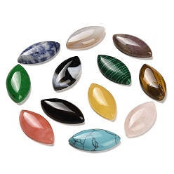 Mixed Stone Natural & Synthetic Mixed Gemstone Cabochons, Horse Eye, 29.5~30x15x5.5~6mm