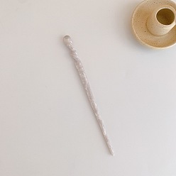 3# White Acetate Minimalist Hairpin - Ancient Style Updo Hairpin, Unique, Cool Chopsticks Hair Accessories.