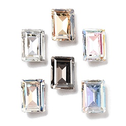 (52) Непрозрачная лаванда K 9 кабошоны из стеклянного страза, задние и задние, прямоугольные, разноцветные, 14x10x5.5 мм