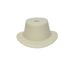 Antique White Silicone Focal Beads, Top Hat, Antique White, 13x26mm