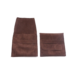 Saddle Brown Velvet Envelope Pouches for Jewelry, Square, Saddle Brown, 9x9cm