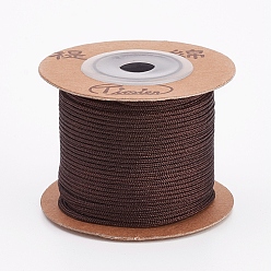 Coconut Brown Nylon Cords, String Threads Cords, Round, Coconut Brown, 1.5mm, about 27.34 yards(25m)/roll