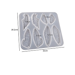 Wing Pendant DIY Silicone Molds, Resin Casting Molds, for UV Resin & Epoxy Resin Craft Making, Wing, 110x102x5mm, Inner Diameter: 34~57mm