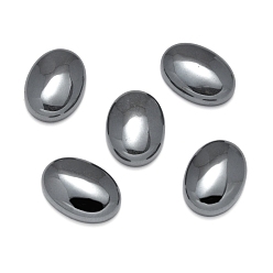 Немагнитные Гематит Немагнитные синтетические гематит кабошоны, овальные, 25x18x6 мм