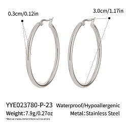 Серебро Крюк из нержавеющей стали серьги, серебряные, 30x3 мм