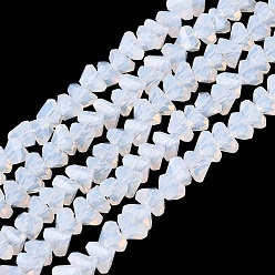 Белый Дым Стеклянные бусины, имитация нефрита , треугольные, граненые, серый, 2~2.5x3.5~4x3.5~4 мм, отверстие : 0.8~0.9 мм, около 126~132 шт / нитка, 13.78~14.96 дюйм (35~38 см)