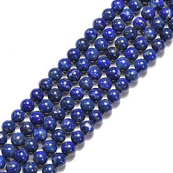 Lapis Lazuli Natural Lapis Lazuli Beads Strands, Grade A-, Round, 5mm, Hole: 1mm, about 77pcs/strand, 15.3 inch