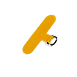Gold Oxford Cloth Mobile Phone Lanyard Patch, Phone Strap Connector Replacement Part Tether Tab for Cell Phone Safety, Gold, 6x1.5x0.065~0.07cm, Inner Diameter: 0.7x0.9cm