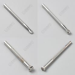 Платина 4 шт. 4 стили самодельные штампы из сплава для кожевенного ремесла, кожаный инструмент, платина, 102~109x7~13x6.5~11 мм, 1 шт / стиль