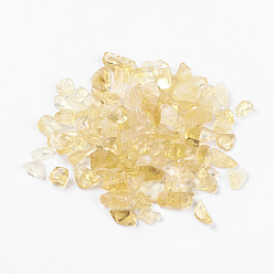 Citrine Natural Citrine Beads, Tumbled Stone, No Hole/Undrilled, Chips, 5~19x2~5mm, about 50g/bag