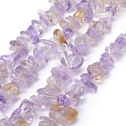 Ametrine Natural Ametrine Beads Strands, Grade A, Chip, 5~8mm, Hole: 1mm, about 33 inch(84cm)