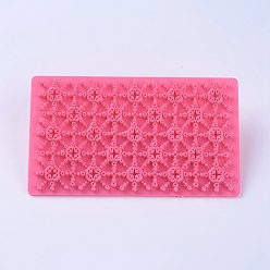 Pink Food Grade Plastic Cookie Printing Moulds, DIY Biscuit Baking Tool, Star, Pink, 122x72x20mm