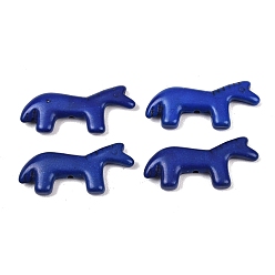 Королевский синий Синтетические бирюзовые бусины, лошадь, окрашенные, королевский синий, 12.5~13x28.5~29x4~4.5 мм, отверстие : 1.2 мм